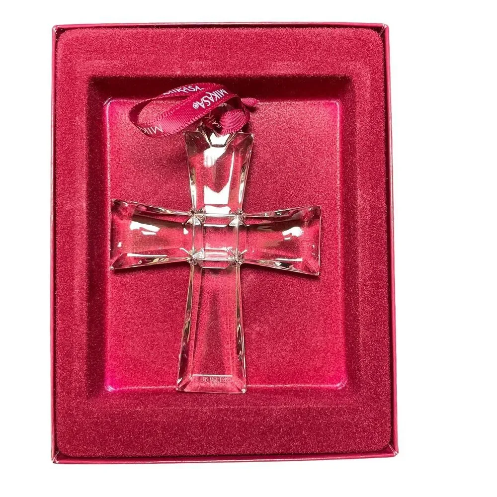 Mikasa Holiday Collection SN274/564 Crystal‎ Cross Ornament Made in Germany